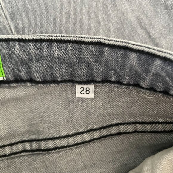 Sandrine Rose Womens 28 Jeans Gray Distressed High Rise Skinny Denim Grunge - Picture 6 of 11